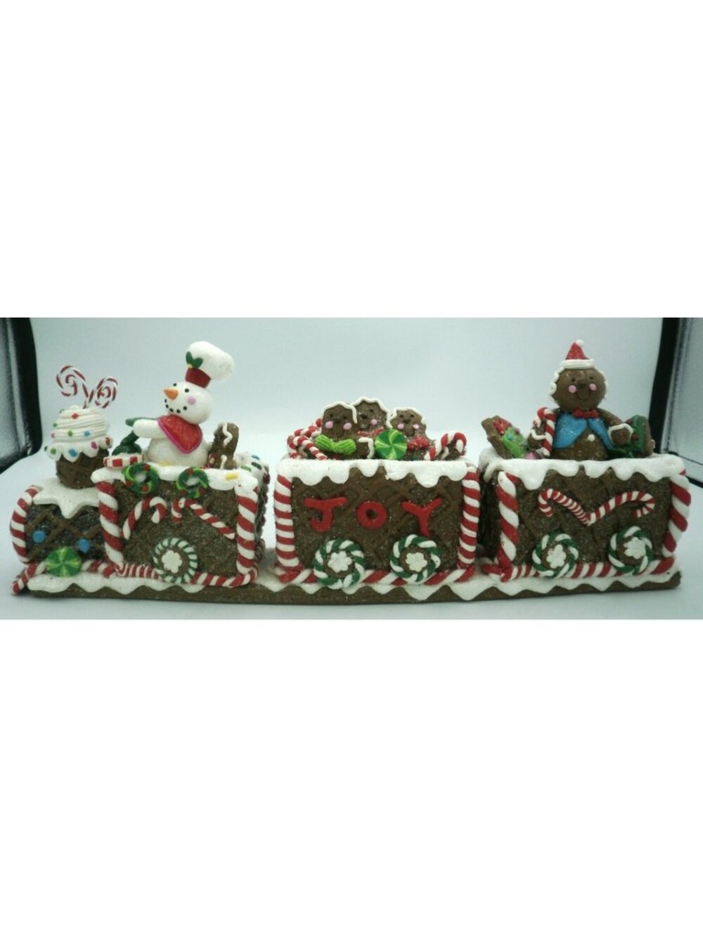 St. Nicholas Square Gingerbread Joy Christmas Train Tabletop Decoration